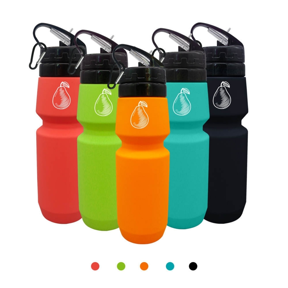 A-PEAR Foldable Silicone Water Bottle BPA FREE, 100% Food Grade Silicone (750ML)